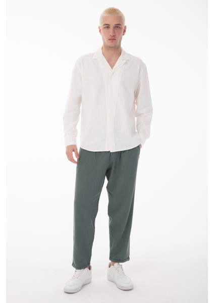 R-6059 Gizli Pat Detaylı Uzun Kol Gömlek