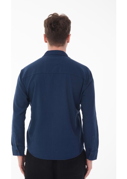 R-6059 Gizli Pat Detaylı Uzun Kol Gömlek fırsatları