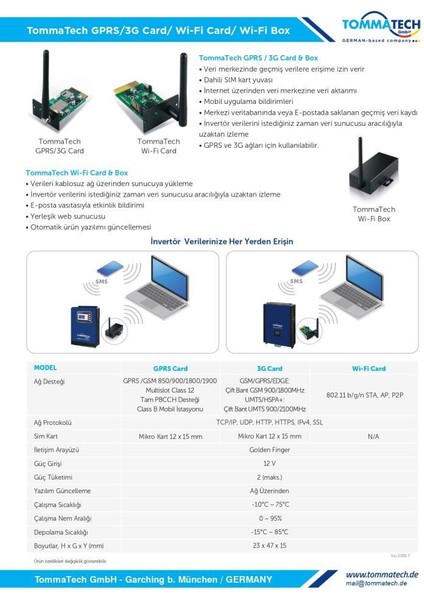 Teknovasyon Arge Tommatech Wi-Fi Card Haberleşme Kartı(Üç Faz Için) fiyatları