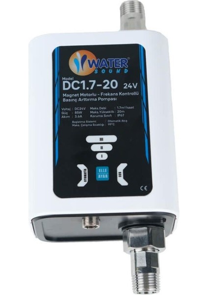 Sessiz Daire Içi Hidrofor, Güneş Enerjisi, Şebeke Basınç Artırıcı Otomatik Pompa 2 Bar 26 Lt/dk - Dc1.7-20 modelleri