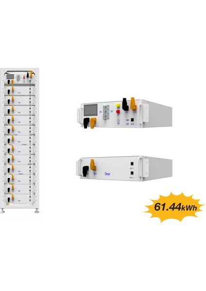 Teknovasyon Arge Deye Yüksek Voltaj Lityum Akü 61.44 Kwh