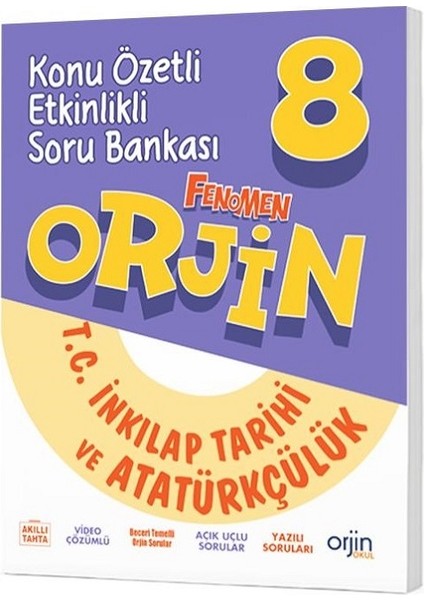 Orjin Okul 2026 8. Sınıf İnkılap Tarihi Konu Özetli Soru Bankası