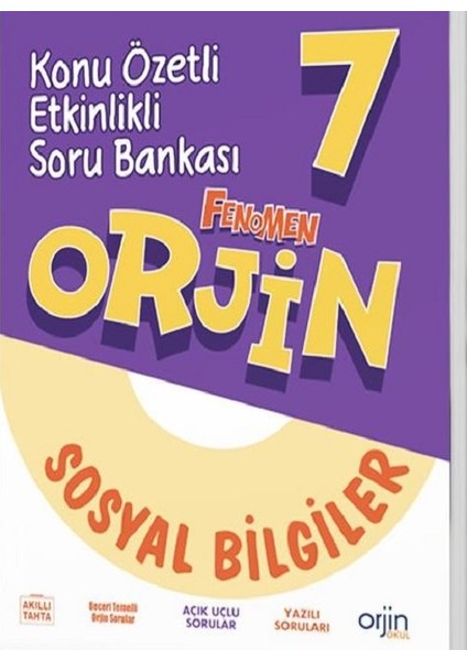 Orjin Okul 2026 7. Sınıf Sosyal Bilgiler Konu Özetli Soru Bankası