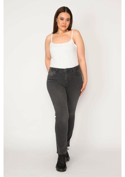 KADIN ANTRASİT 5 CEP LİKRALI JEAN PANTOLON fiyatları