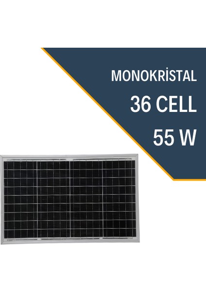55W Monokristal Güneş Paneli fiyatları