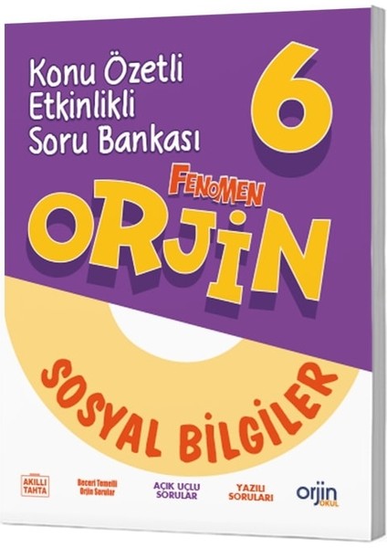 Orjin Okul 2026 6. Sınıf Sosyal Bilgiler Konu Özetli Soru Bankası Güncel Müfredat