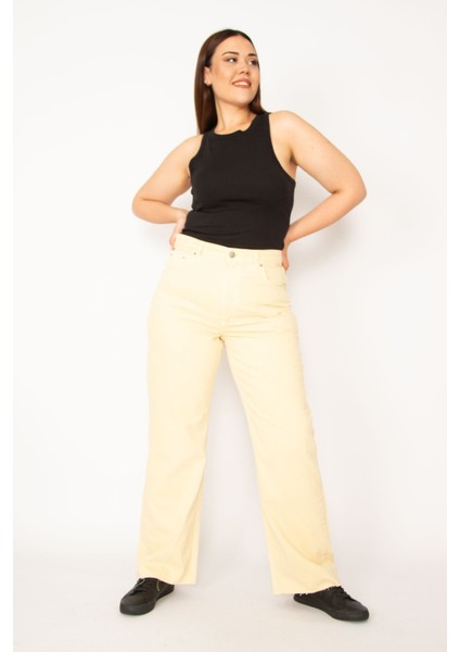 Kadın Bej 5 Cepli Kot Pantolon 65N33369 fiyatları