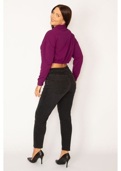 Kadın Antrasit Likraklı 5 Cep Kot Pantolon 65N34335 fırsatları