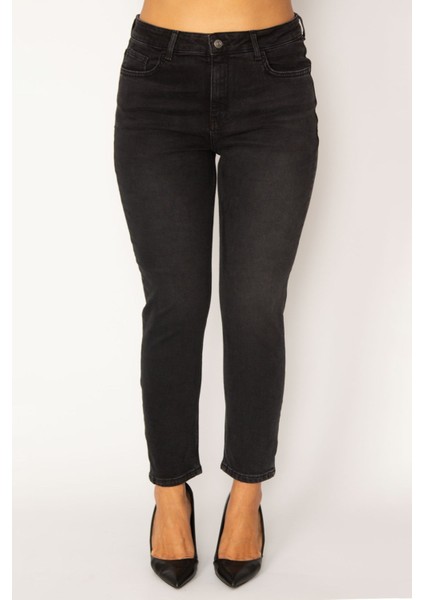 Kadın Antrasit Likraklı 5 Cep Kot Pantolon 65N34335 indirimleri