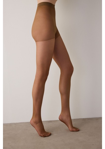 Fit 15 Kadın Kakao Külotlu Çorap