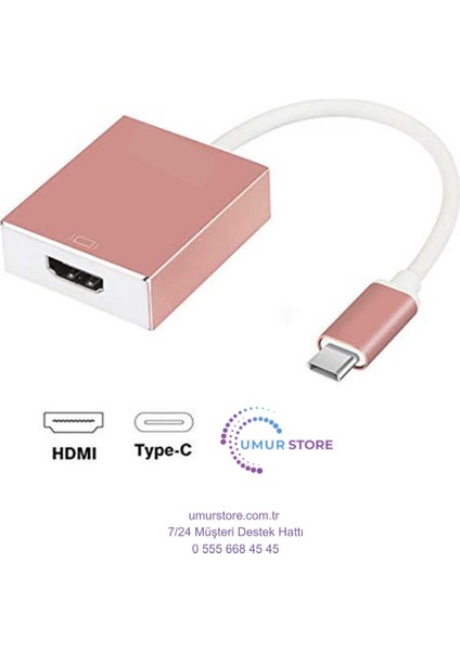 Type-C To HDMI 4K Dönüştürücü Adaptör USB 3.1 10 Gbps