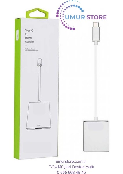 Type-C To HDMI 4K Dönüştürücü Adaptör USB 3.1 10 Gbps modelleri