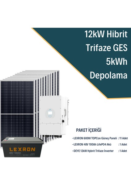 12KW Trifaze Hibrit Sistem 1