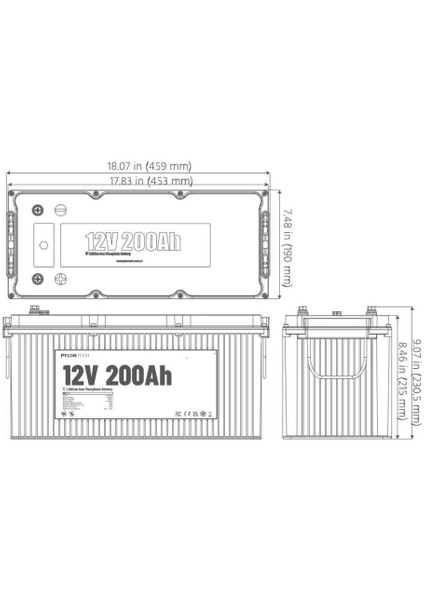 Teknovasyon Arge Pylontech 12 Volt 200 Amper Lityum Akü 4000 Cycle Bluetooth haberleşmeli fiyatları