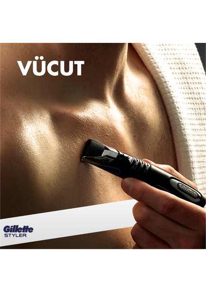 Fusion Styler 4'ü 1 Arada Hassas Vücut Tüyü ve Sakal Düzeltici Tıraş Makinesi ve Kenar Düzeltici