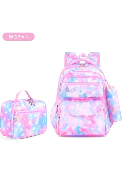 Ilkokul ve Ortaokul Öğrencileri Için Üç Set Geniş Kapasiteli Okul Çantası Omuz Çantası (Yurt Dışından)