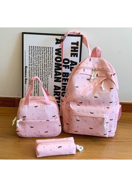 Üç Set Öğrenci Omuz Çantası Yüz Rahat Okul Çantası (Yurt Dışından)