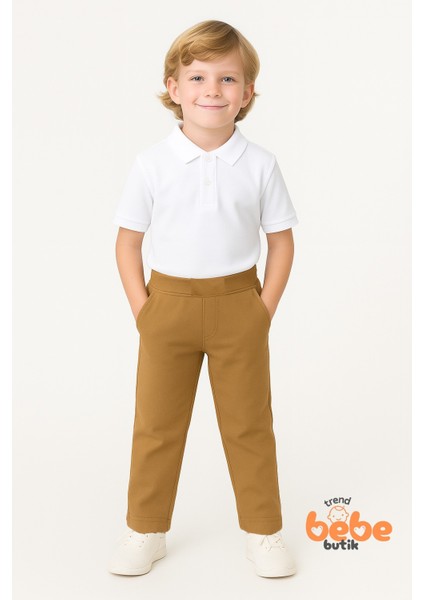 K Ribanalı Bel %100 Pamuk Penye Kumaş, Okul Pantolonu Erkek Çocuk Okul Eşofmanı Rahat ve Şık Siyah