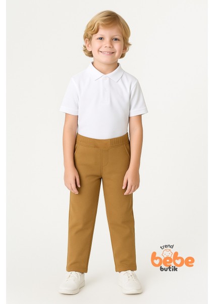 K Ribanalı Bel %100 Pamuk Penye Kumaş, Okul Pantolonu Erkek Çocuk Okul Eşofmanı Rahat ve Şık Siyah modelleri