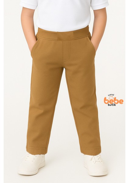 K Ribanalı Bel %100 Pamuk Penye Kumaş, Okul Pantolonu Erkek Çocuk Okul Eşofmanı Rahat ve Şık Siyah