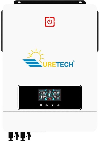 Uretech 10.2kva 10.2kw 10200 Watt Tam Sin. Akıllı Mppt 160A (55-450VDC) Inverter 48VDC-220VAC 11KW Invertör