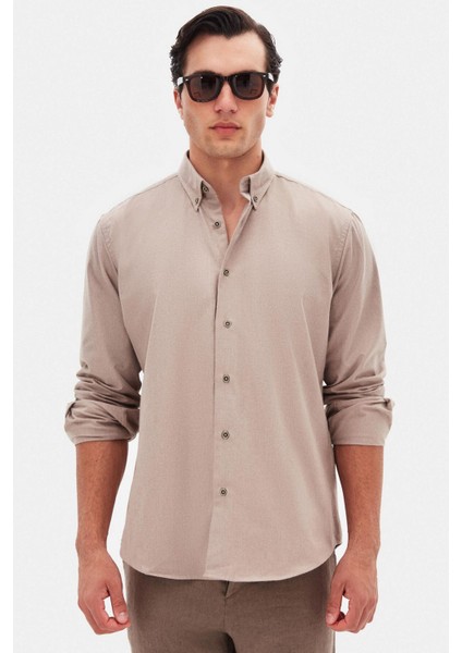 Regular Fit Vizon Düz Kışlık Gömlek 7HC02ORT13265
