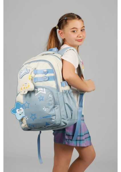 Lisanslı Twil Yıldız Desenli Günlük Sırt Çantası,peluş Oyuncak Hediyeli Okul Sırt Çantası modelleri