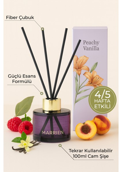 Peachy Vanilla Çubuklu Oda Kokusu 100 ml fiyatları