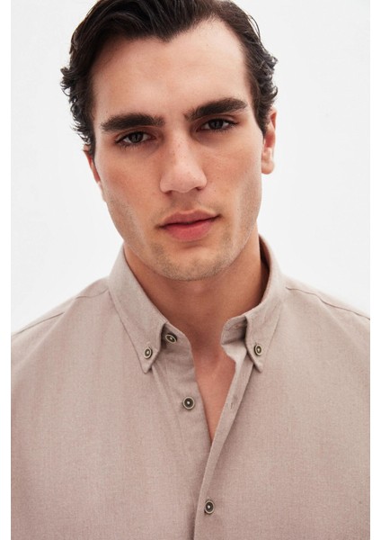 Regular Fit Vizon Düz Kışlık Gömlek 7HC02ORT13265 fırsatları