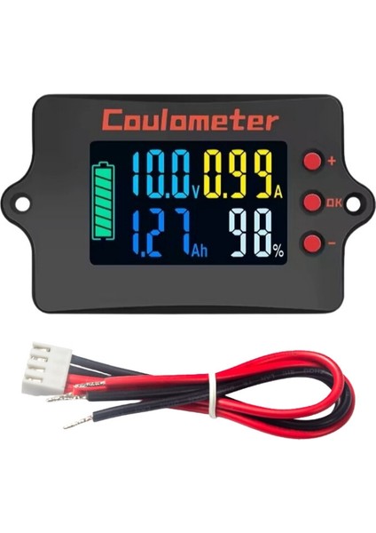 PZEM-037 8-120V 10A Voltmetre Ampermetre - Batarya Kapasite Yöneticisi