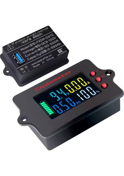 PZEM-037 8-120V 10A Voltmetre Ampermetre - Batarya Kapasite Yöneticisi fiyatları