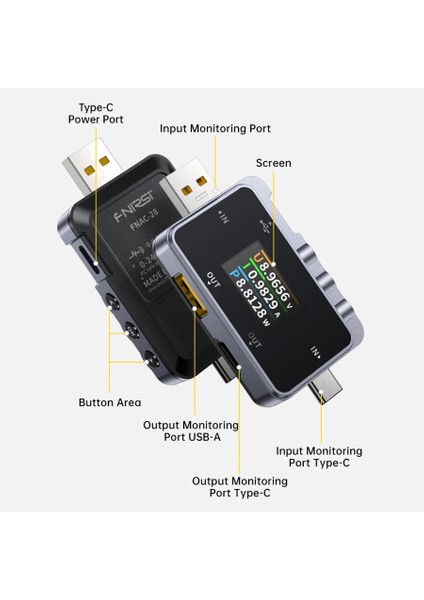 Fnac-28 2-In-1 Type-C+Usb Test Cihazı modelleri