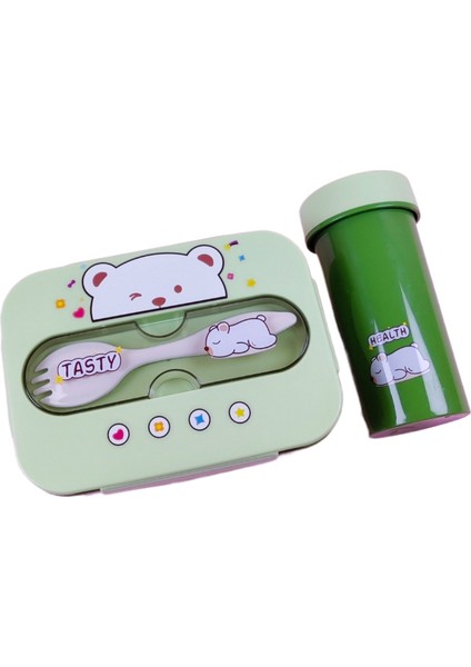 Sevimli Ayı Öğle Yemeği Çantası Artı Su Isıtıcısı Seti (Yurt Dışından)