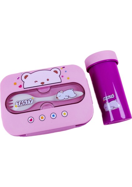 Sevimli Ayı Öğle Yemeği Çantası Artı Su Isıtıcısı Seti (Yurt Dışından)