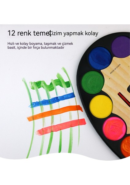 12 Renk Büyük At Nalı Katı Suluboya Tozu Oval Palet Toz Toz Çocuk Katı Suluboya Boya (Yurt Dışından) modelleri