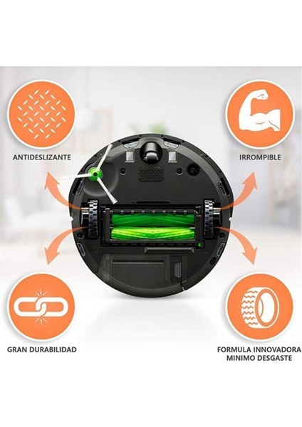 Irobot Robot Süpürge Lastikleri 5/6/7/8/9/ı7 S9+ Aşınma Önleyici Lastik Önlükleri Süpürgeler Için Yedek Kit (Yurt Dışından) modelleri