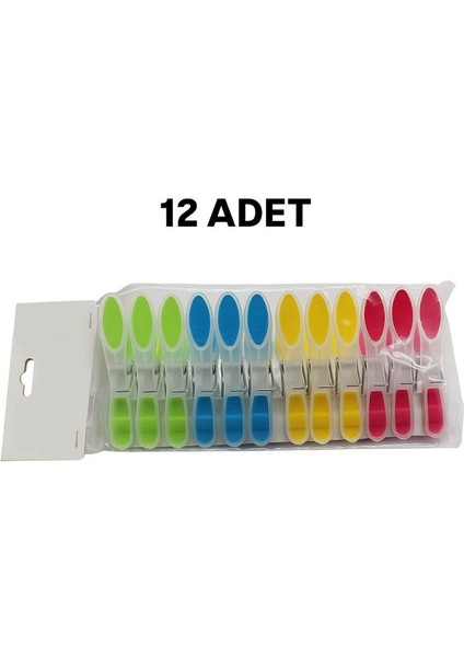 12 Adet Çamaşır Mandalı Iz Bırakmaz 12`li Ip Mandalı fiyatları
