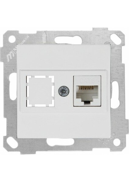 Rita Beyaz Mek+Tuş Data Prizi 1*RJ45 (Cat6) MUT-2200 140 0101