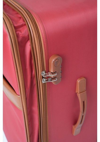 Wordrobe Raflı 4 Teker Çekçekli Kırmızı 3'lü Set Valiz modelleri