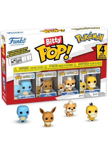 Bitty Pop! Pokemon Origins - 4’lü Mini Figür Seti (2.2 Cm) + Sürpriz Figür ve Sergi Standı fiyatları