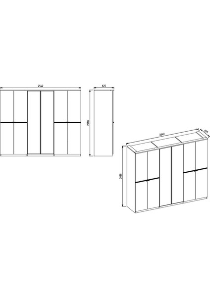 Nadia 6 Kapılı Gardırop fiyatları