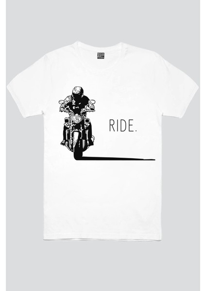 Moto Gölgesi Beyaz Kısa Kollu Erkek T-Shirt fiyatları