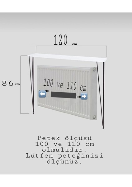 120 cm Oval Kenar Petek Üstü Dresuar Atlantik Çam Siyah Ayak modelleri