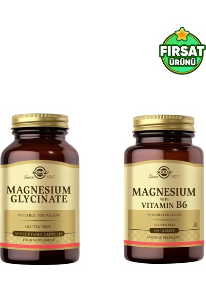 Magnesium Glycinate + Solgar Magnesium With Vitamin B6