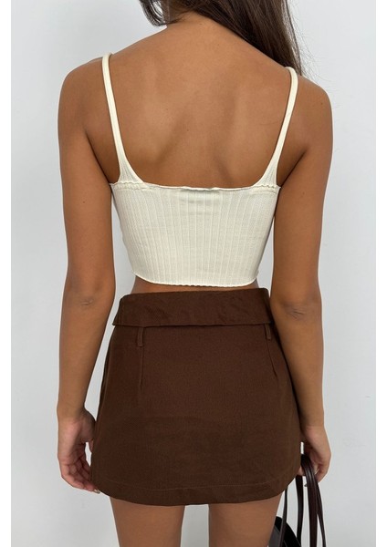 Soonaksesuar V Yaka Crop Bluz indirimleri