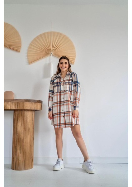 Soonaksesuar Oranj Oduncu Gömlek Elbise fırsatları