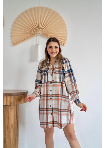 Soonaksesuar Oranj Oduncu Gömlek Elbise indirimleri