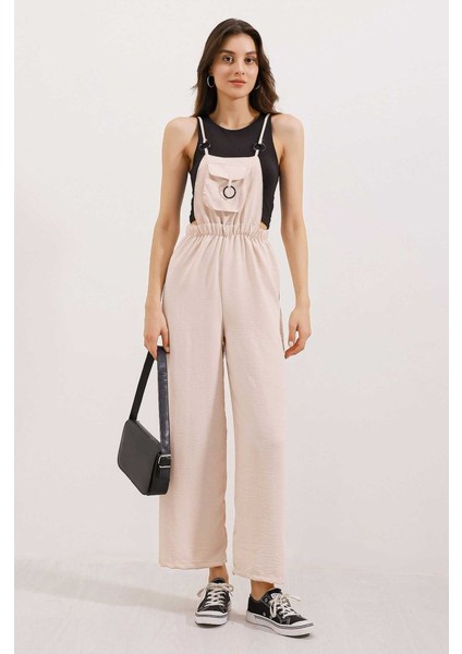 Soonaksesuar 7023 Askılı Bahçıvan Tulum - Bej fiyatları