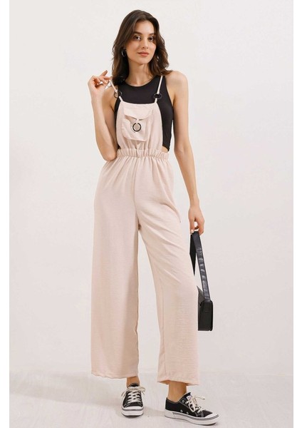 Soonaksesuar 7023 Askılı Bahçıvan Tulum - Bej modelleri