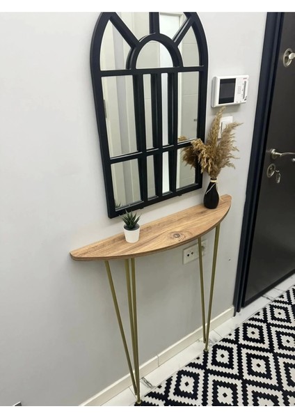 Yarım Ay Oval Kenar Dresuar Atlantik Çam 100CM Gold Ayak modelleri